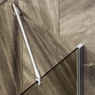 Шторка на ванну MaybahGlass MGV-69-5ш 70см хром матовый